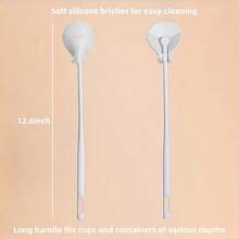 1/2/3pcs Long-Handled Cup Brush No Blind Spot Silicone Bottle Cleaning Brush Multifunctional Kitchen Brush Teapots Kettles Water Cups Wall Breaker Decontamination Cleaning Tool Household Multipurpose Easy Clean Durable Compact Gadget - Nhiều màu - Xem 8