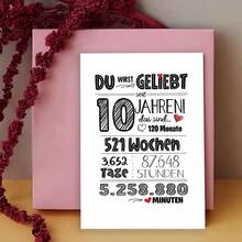 Eine deutsche 10. Geburtstags-Meilenstein-Karte - zur Feier von 521 bezaubernden Wochen! Deutsche Version für Preteens - ideales Geschenk für Söhne, Töchter und Enkelkinder - Einheitsgröße - Übersicht 6