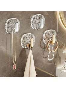 Snowflake Design Wall Hooks, Bathroom Towel Rack Hooks, Kitchen Utensil Organizer Hooks, Wall Mount Storage Hooks Home Bathroom Decor Bathroom Organizer Fall Decor Back To School - B - View 5