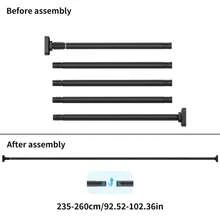 Adjustable Tension Rod - Made Of Stainless Steel With Plastic End Caps, Easy To Install Without Drilling, Suitable For Shower Curtains, Window Curtains, Door Curtains, Clothing Storage And Balcony Drying. Available In Silver, Black And White Colors. - View 15