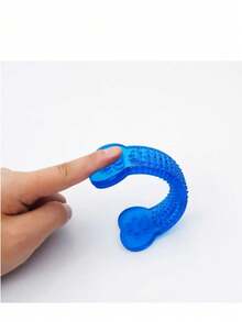 1pc Single-Pack Dog Chew Toy; Rubber Bone Toy Available In Multiple Colors; Ideal For Dogs That Love To Chew; Dog Toothbrush; Puppy Dental Care Products; Pet Accessories. Cleans Teeth And Provides Entertainment For Dogs. - Multicolor - View 4
