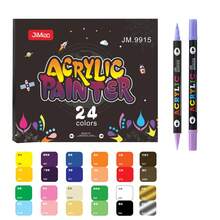 1pc 24/48/72 Colors Dual-Tip Dual-Color Acrylic Markers, One-Stroke Two-Color Glass Painting Layerable Soft Tip Markers For Art Students - Acrylic Marker - View 6