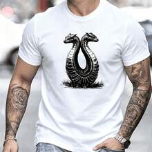 1 Piece Men's Metal Rock Style T-Shirt With Hand Rock Sign Design Available In Various Colors - 白色 - 查看 1