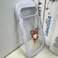 モンチッチ カラフルウェーブ 透明ケース ラブデザイン  ガールズ スマホカバー Pixel 8A/8/8 Pro/9/9 Pro/9A/10/10PRO/Pixel 8A/8/8 Pro/9/9 Pro/9A/10/10PRO/17pro Max/17pro/17/11/12/13/14/15/15Pro/15PluS/15Pro Max/16/16Pro/16PluS/16Pro Max/MIN/X/XR 対応 ソフト TPU 耐衝撃 防刮 誕生日ギフト - 黑色 - チェックする 4
