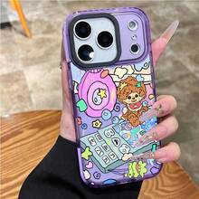 インスタ風 ワンポイント レディース スマホケース 17pro Max/17pro/17/11/12/13/14/15/15Pro/15PluS/15Pro Max/16/16Pro/16PluS/16Pro Max/MIN/X/XR 対応  デュアルカラー TPU 傷防止 衝撃吸収 パーティー用  インスタ映え 大人上品 プレゼント - 白边 - チェックする 2