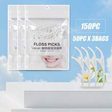 [300/200/150/100/50]Pcs Disposable Dental Floss Picks In Resealable Bag, Shred-Resistant Portable Teeth Cleaners For Plaque & Food Debris Removal, Hygienic Oral Care Tools For Home Travel Office Family Daily Use - 白色 - 查看 14