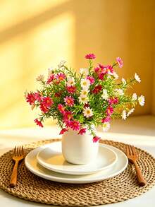 4 pezzi di fiori di margherita artificiali, decorazione floreale finta, bellissimi fiori decorativi per la stanza, adatti per la decorazione della casa, la decorazione del soggiorno, la decorazione del tavolo, la decorazione della stanza, la decorazione del matrimonio, la decorazione del giardino, la decorazione della festa - Multicolore - Visualizzare 2