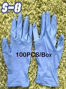 100 pièces Gants en nitrile violet-bleu, gants de protection jetables sans alcool, gants de nettoyage flexibles et résistants, gants de travail ménager polyvalents, protection des mains durable sans latex, fournitures pratiques toutes saisons, idéaux pour le nettoyage de la cuisine, l'assainissement de la salle de bain, la manucure, la coiffure, le bain d'animaux de compagnie, les tâches ménagères quotidiennes et l'utilisation générale au travail - prix promotionnel - Voir 14