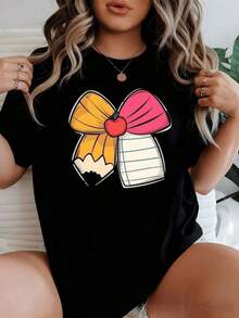 Dam-T-shirts - Svart - Visa 1