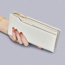 Genuine Leather Women's Wallet, Long Style, Multi-Card Slot, Driver's License Clutch Bag, Card Holder, Leather Wallet - Off-white - [Top Grain Cowhide] - Anti-theft and Anti-demagnetization - View 10