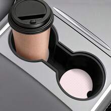 NEW-   Cute Fashion Polka Dot Car Coasters 2 Pack For Cup Holders, 2.56 Inch Finger Notch Retro 70's Style Ceramics Heat Resistant Anti Slip Cork Base Car Drinks Coasters Auto Accessories- - Phụ huynh - Xem 7