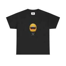 Camiseta con el Casco de Lewis Hamilton: Camiseta Gráfica de Carreras F1 para Fanáticos - Negro - Ver 12