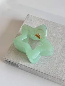 Bộ 2 chiếc kẹp tóc hình ngôi sao màu xanh lá cây và hồng dạng thạch, kích thước 5cm, phụ kiện tóc thời trang, thiết kế tối giản thanh lịch, đa năng, phù hợp cho sử dụng hàng ngày, thường ngày, dự tiệc, đi biển, du lịch, tạo kiểu tóc, gội đầu, trang điểm, phụ kiện trang phục, mùa xuân, hè, thu, đông. - Nhiều màu - Xem 4
