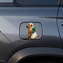 Autocolant auto plat 2D, autocolant auto cu hamster Burnout, decal decorativ auto potrivit pentru capacul rezervorului de combustibil auto, ușor de aplicat fără a lăsa urme, autoadeziv, impermeabil - Autocolante decorative - Vizualizare 4