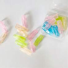 10个装【10个随机颜色人体工学硅胶笔套+1个透明收纳盒】，适合学生和成人，随机颜色凹面凝胶笔套，铅笔握笔器，文具，笔，返校季 - 均碼 - 查看 10
