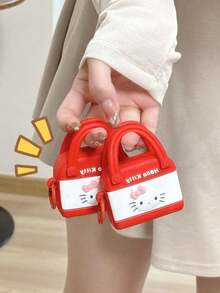 SANRIO 1 chiếc bao đựng hình mèo KT dễ thương, tương thích với Pro, 2/3/4, vỏ bảo vệ hoạt hình (Không bao gồm tai nghe) - Đỏ - Xem 3