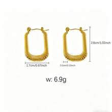 Wedding Party Bridesmaid Proposal Headband Heart-Shaped Glasses Gift, Suitable For Giving To Ladies, Couples, Family Members, Friends, Etc./1 Pair Vintage Boho Timeless Twist Detail Open C-Shaped Chunky Hoop Earrings, High-Grade Gold-Plated Hypoallergenic Stainless Steel, Tarnish-Free,Travel,Birthday - Multicolor - View 12