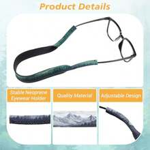 10 Pieces Neoprene Sunglasses Floating Straps Eyewear Retainer Durable Floating Glasses Straps Soft Eyewear Holders Around Neck For Men Women Running Activities - 40 cm - View 4