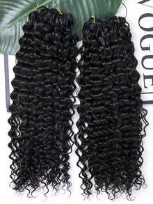 Y WIGS Pre-Split Water Wave Feather Crochet Human Hair Miracle Knots 10-22 Inches 50 Strands Human Hair Crochet Braids For Hair Braiding - Natural Black - View 8