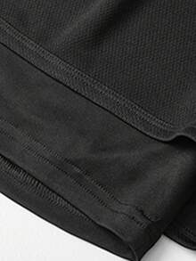 2pcs/Set Men's Boyfriend Style Sleeveless Top And Shorts Set, Breathable Sports Outfit For Running, Gym Workout, Spring/Summer - Black - View 7