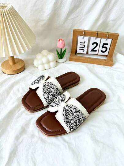 Dép xăng đan đế bằng có nơ cho bé gái, dép hở mũi chống trơn trượt thoải mái cho kỳ nghỉ hè, đi biển.