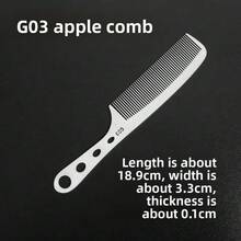 1 chiếc lược thép không gỉ 1mm, lược chải tóc chuyên nghiệp, dụng cụ làm tóc. - Bạc - Xem 5