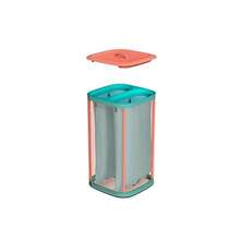 Joseph Joseph Tota Pop - Cesta de separación de 60 litros con tapa, 2 bolsas de lavado extraíbles con asas, color coral/verde - Coral/Turquesa - Ver 5