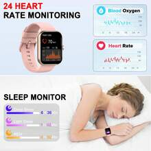 Btootos 1.96-Inch Touch Screen With Call,, IPX8 Waterproof Fitness Watch, Monitor, Pedometer, IOS Android Sports Watch - 粉紅金 - 查看 7