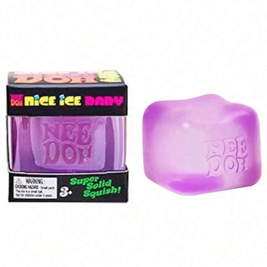 Schylling Nice Cube - Jelly Squeeze Toy, Super Sensory Squeeze Toy - [Jelly Version] More Fun And Playable, 2.25 Inch Cube - Multicolor - View 1