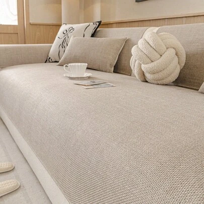 1pc All-Season Sofa Cushion Cover, Modern Minimalist Non-Slip Sofa Seat Protector, Dust-Proof And Washable Sofa Slipcover, Soft And Fade-Resistant, Pet-Friendly, Fits L-Shaped Sofa And 1/2/3/4-Seat Sofa
