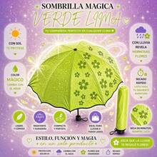 Sombrilla Mágica de Bolsillo – Compacta con Figuras que Aparecen con el Agua - Rosa Fucsia - Ver 7