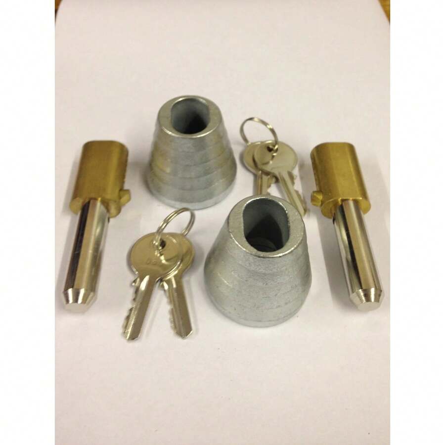 Roller Shutter Bullet LOCKS OVAL/ HOUSINGS High Security 6 Pin Anti Drill Locks - A - View 1