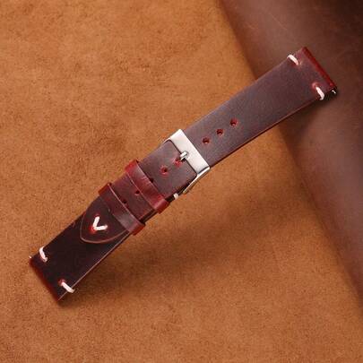 Tali Jam Tangan Kulit Minyak Lilin Lepas Cepat untuk Pria dan Wanita 18mm 20mm 22mm Tali Pengganti Vintage untuk Jam Tangan
