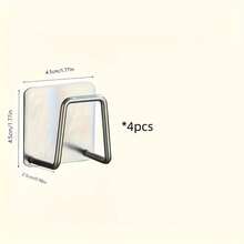 4件套不锈钢水槽海绵架 - 自粘式免钻孔厨房收纳架，防锈垫安装，适用于海绵和抹布，耐用金属设计，节省台面空间，碗碟晾干架 - 多色 - 查看 12