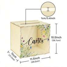 1pc Wooden Combination Coin Storage Box, 2026 New Year Single-Sided Pattern Design, DIY Wooden Decor Piggy Bank, Suitable For Room - Multicolor - View 9