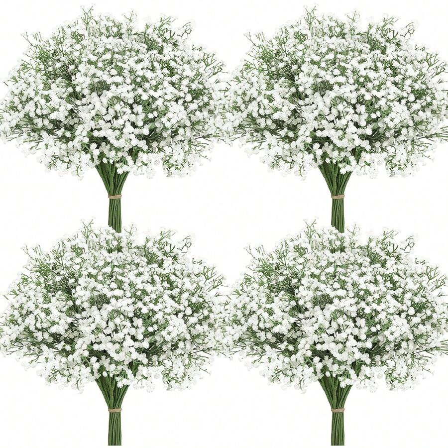 Bó hoa baby's breath nhân tạo 10/30 bông, hoa giả dùng trang trí ngày Valentine, cô dâu, đám cưới, nhà cửa, nhà hàng, phòng ngủ, ngày lễ, tiệc sinh nhật, sân vườn ngoài trời. - trắng - Xem 1