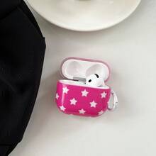 1 pieza Funda protectora de auriculares de manzana con diseño de estrella fucsia de material IMD, resistente a arañazos, resistente al desgaste, no descolorida, protectora, a prueba de polvo, elegante y adecuada para adolescentes y jóvenes, adecuada para uso diario y regalos, compatible con 4, Pro 3, New Pro 2, 3, 2 - Multicolor - Ver 4