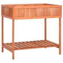 vidaXL Pflanzgefäß für Kräuter 80x60x80 cm Massivholz Tanne - A - Übersicht 2