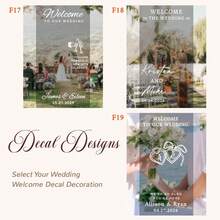 Pegatina personalizada de espejo de bienvenida para boda, cartel de bienvenida personalizado para boda, decoración de recepción de boda - Multicolor - Ver 4