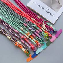 1pc Colorblock Woven Phone Lanyard, Multi-Use Phone Strap - Multicolor - View 2
