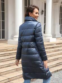 Puffer Jacket Women,Padding Coat For Fall And Winter - Blue - View 2