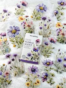 20 piezas/paquete Pegatinas florales botánicas vintage para manualidades, scrapbooking, diario, álbum de fotos y decoración DIY - El jardín está impregnado del aroma de las flores. - Ver 13