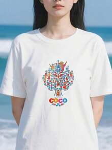 -Coco-Iconico-Colorido-Árbol-de-los-Esposos-Camiseta-Póster - Negro - Ver 4