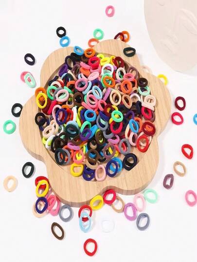 Bộ 199 dây buộc tóc co giãn màu kẹo ngọt, không đường may, chống trượt, phụ kiện tóc cho học sinh và nữ sinh.
