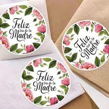 6/30 piezas - 1/5 hojas "Feliz Día de la Madre" Plantilla de rosa y follaje - Perfecto para envolver regalos, decoraciones y etiquetas de agradecimiento, un regalo ideal para mamá - A - Ver 2