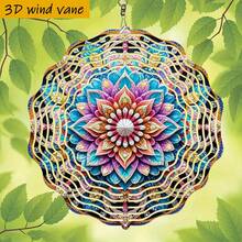 1 chiếc chuông gió Mandala 3D có móc xoay 360°, không cần điện, không kèm pin. - A - Xem 2