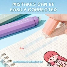 5 pièces/set Stylo à colle rotatif à 360°, double face, grande capacité, adhésif invisible, convient pour le scrapbooking, les loisirs créatifs, les fournitures scolaires, le bureau et le journaling - Style A - Voir 3
