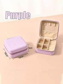 Portable Jewelry Storage Box, Featuring Anti-Oxidation Technology, Dual-Layer Design With Earring Hooks, Necklace Compartment And Ring Slots, Multi-Layer Storage Space For Earrings, Rings, Necklaces, Fashionable Storage Solution For Frequent Travelers, Ideal Mother's Day Gift, Jewelry Box Decor For Room, Wedding, Home Use - Multicolor - View 13