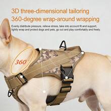 Anti-Pull Anti-Escape Vest Dog Leash Set For Medium And Large Dogs | Made Of Durable Oxford Fabric, Breathable Mesh Padding, Adjustable For 5-60kg Outdoor Walking Training Hiking - Black - View 8