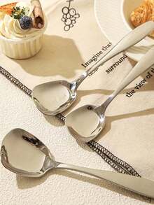 1 pièce/2 pièces/4 pièces/6 pièces Cuillères à dessert, cuillères à tête carrée, cuillères en acier inoxydable fine, cuillères à crème glacée, cuillères à céréales, cuillères à thé, dessert, sucre, poli miroir, lave-vaisselle - Voir 4